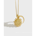 Fashion Simple Sun Moon Pendant Necklace Jewelry